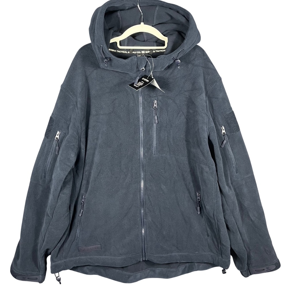 Baerskin Tactical Hoodie Mens 2XL Navy Blue Fleece Full Zip Baerskin 4.0 Jacket